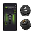 Motorcycle Bluetooth TPMS Tire Pressure Monitoring System, Wireless Bluetooth 5.0 Connect to Phone APP, Real-Time Tire Pressure & Temperature Display with Alarm, IP67 Waterproof External Sensors for Motorbike Scooter ATV