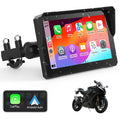 AotuLink 7-Inch Wireless Motorcycle Carplay GPS Navigation System with Apple Carplay and Android Auto, Portable Moto Car Play Screen, Navigation, Siri, Google Assistant.